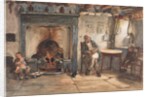 Interior of a cottage by Charles West Cope