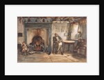 Interior of a cottage by Charles West Cope