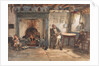 Interior of a cottage by Charles West Cope