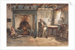 Interior of a cottage by Charles West Cope