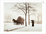 The Great Frost, Snow Scene Along the Embankment by Paul Martin