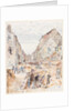 Rue d'Allent, St Omer: Celebrations and Sewer Mending by Thomas Hennell