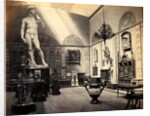 View of the interior of South Kensington Museum, Boilerhouse, featuring the Statue of David by Anonymous