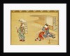 Fan seller and courtesan by Tsunemasa Kawamata
