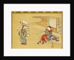 Fan seller and courtesan by Tsunemasa Kawamata