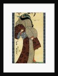 Woman adjusting her obi by Utagawa Kunisada I